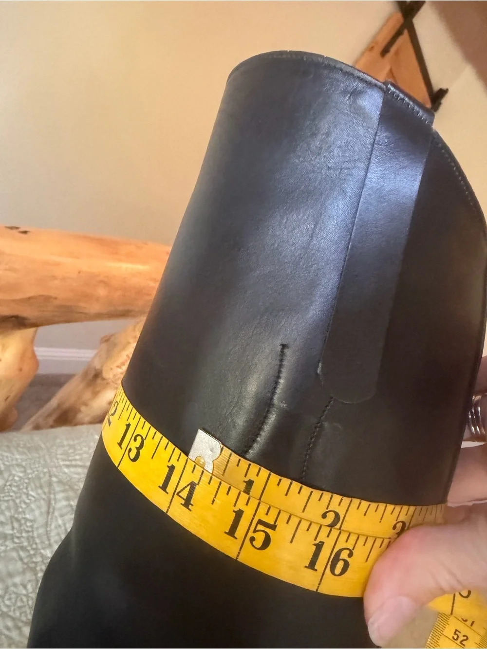 Dehner Custom Made Black Leather Knee High Riding Boots Omaha USA Equestrian 6.5